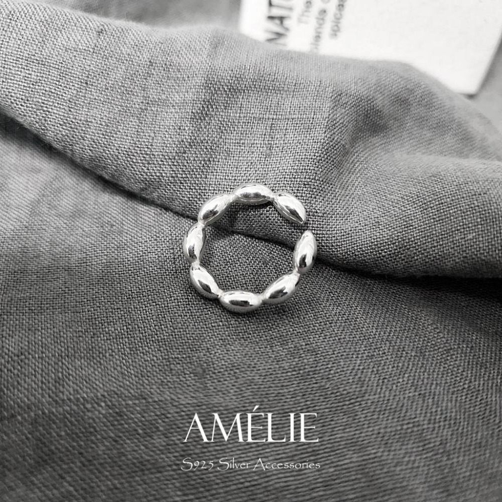 925銀 ├甜甜圈戒┤ 開口戒 純銀戒指 銀戒 戒指 米粒戒-細節圖2