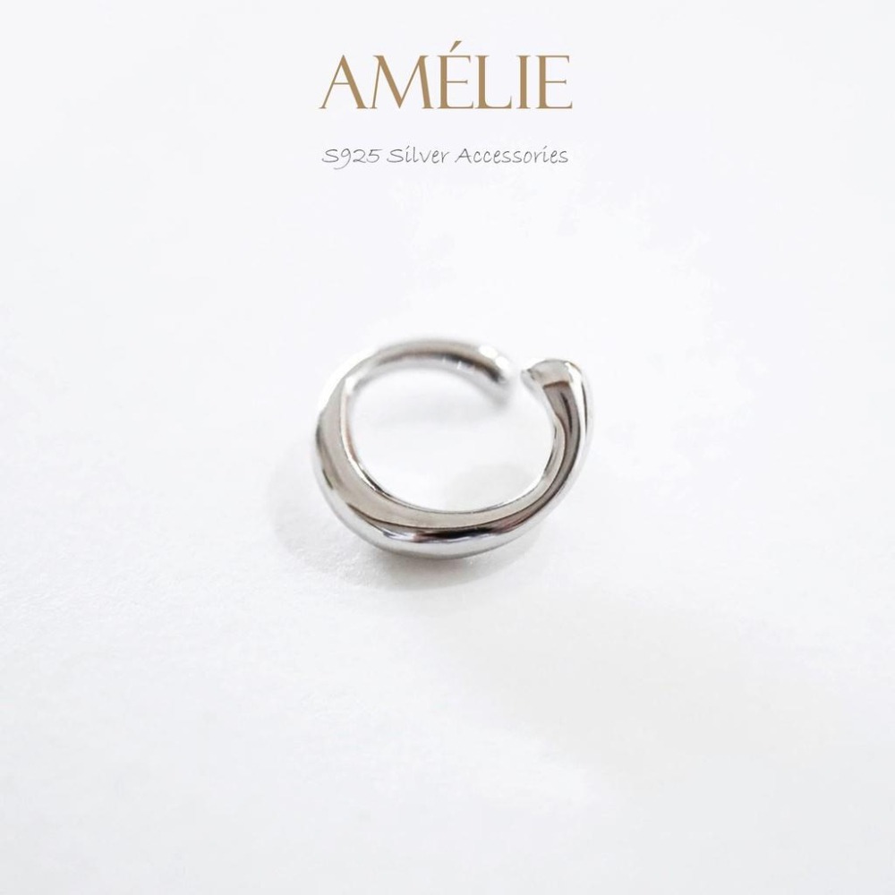 925銀├個性耳夾┤ 簡約線條 耳夾 耳環 耳骨耳環 銀飾耳環 銀飾 夾式耳環 S925 耳飾-細節圖3