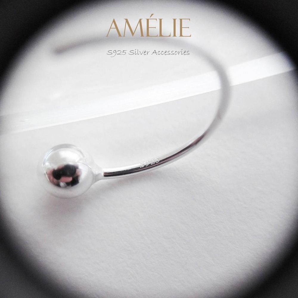 925銀├小圓球半圈耳環┤ 燈泡 耳環 豆豆 簡約風 半圓造型 耳骨圈-細節圖6