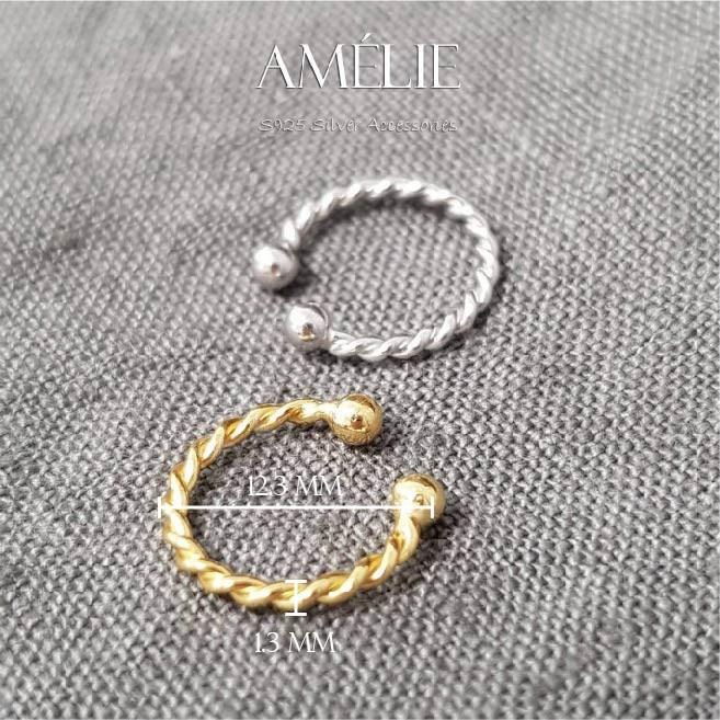 925銀├細麻花耳夾┤ S925 耳飾 金色 細麻花 耳夾 耳環 耳骨耳環 銀飾耳環 銀飾 夾式耳環-細節圖9