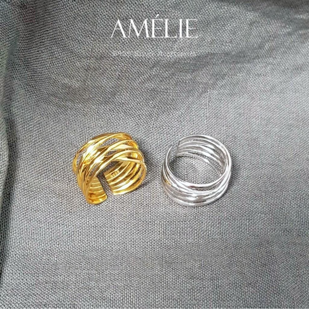 925銀├錯落線條開口戒┤ 純銀 銀戒 個性戒 開口戒 純銀 食指戒 S925-細節圖6