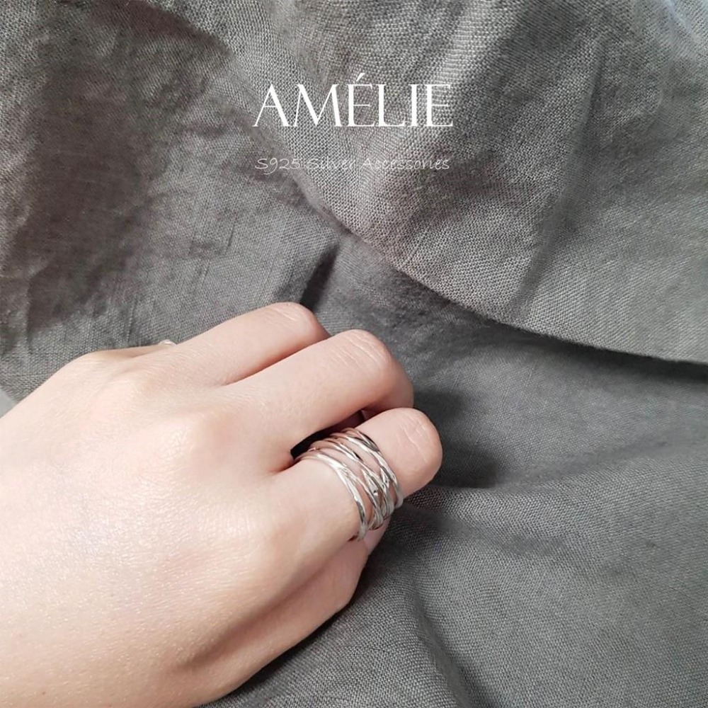 925銀├錯落線條開口戒┤ 純銀 銀戒 個性戒 開口戒 純銀 食指戒 S925-細節圖8