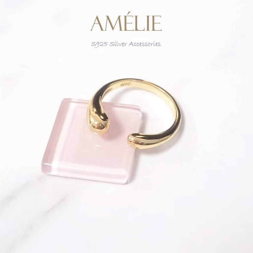 925銀├水滴開口戒┤ 戒指 銀戒指 尾戒 食指戒 中性戒 S925 純銀 可調整戒 純銀戒 戒指-細節圖7