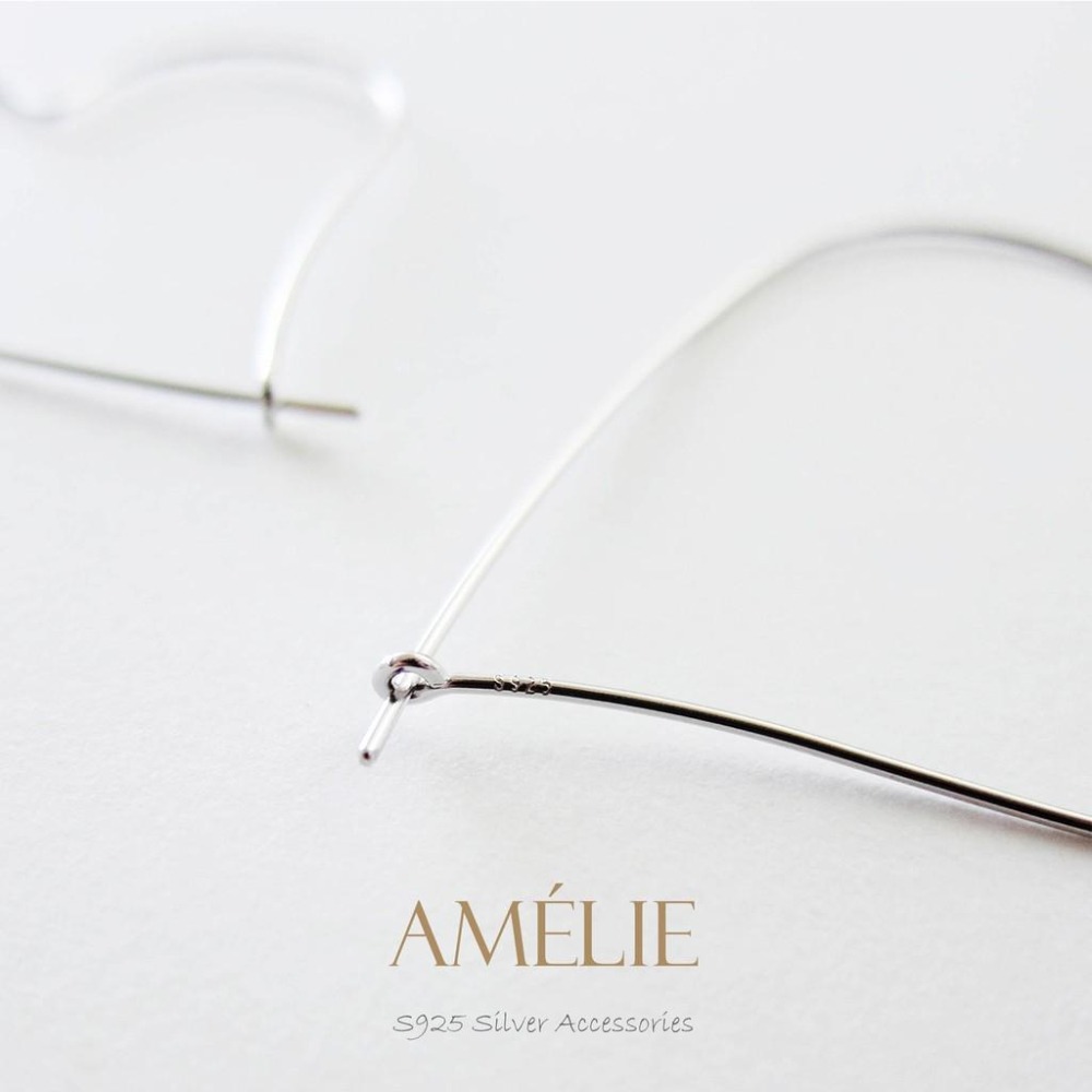 925銀├心型圈耳環┤ 耳環 愛心耳環 心型耳環 大框框耳環 銀耳環-細節圖5