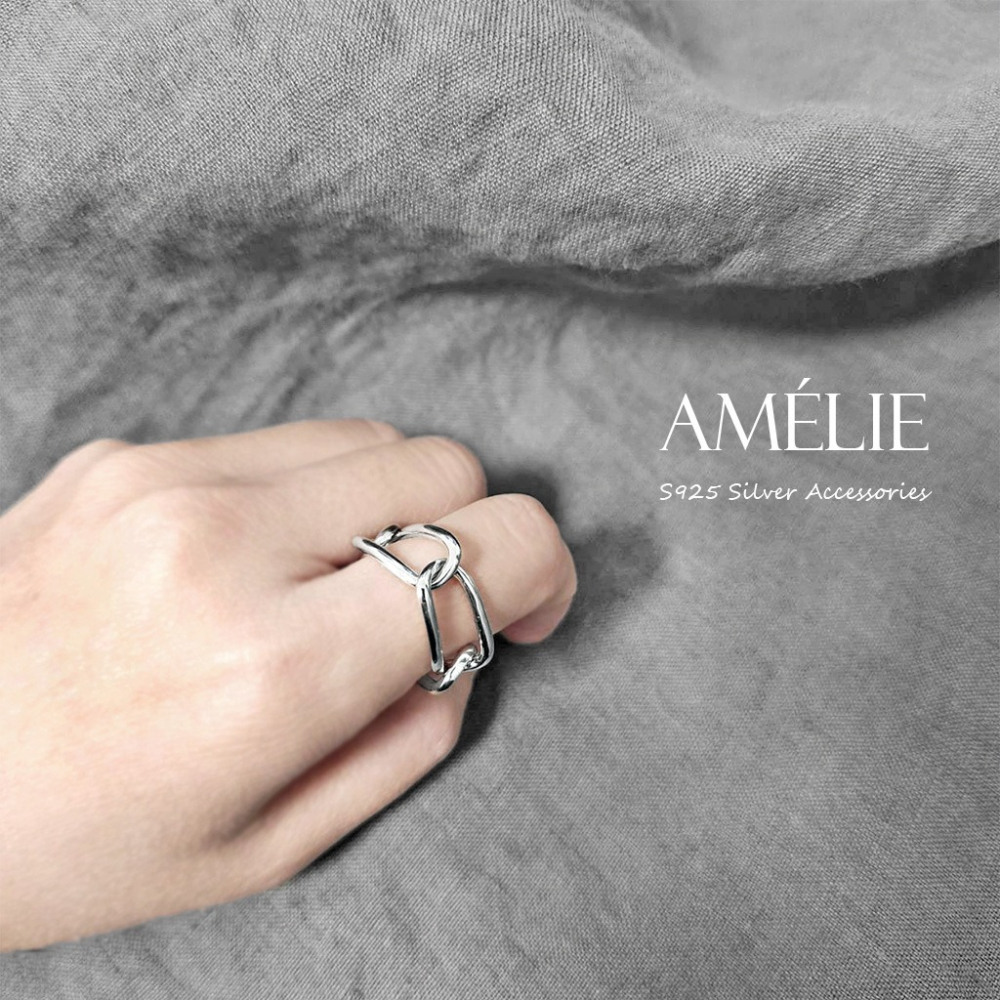 925銀 ├個性鍊戒┤ 圈戒 鏈戒 食指戒 中指戒-細節圖6