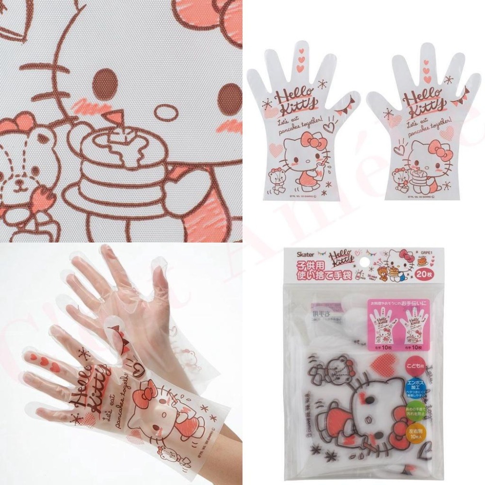 日本Skater ├兒童拋棄式手套┤ 透明手套 塑膠手套 衛生手套 一次性手套 卡通手套 兒童手套-細節圖2