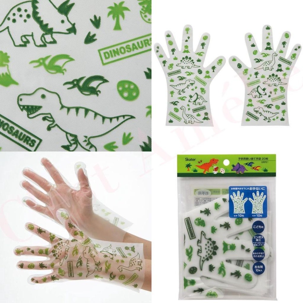 日本Skater ├兒童拋棄式手套┤ 透明手套 塑膠手套 衛生手套 一次性手套 卡通手套 兒童手套-細節圖4