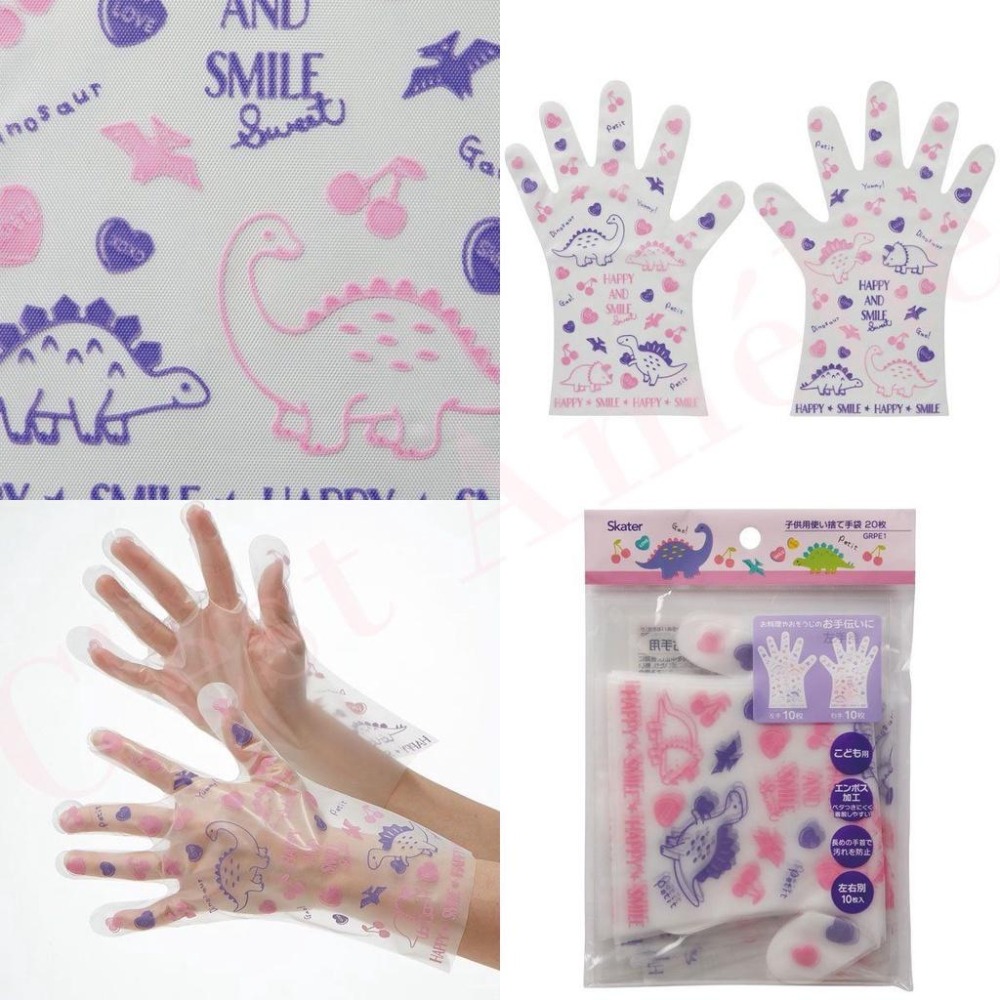 日本Skater ├兒童拋棄式手套┤ 透明手套 塑膠手套 衛生手套 一次性手套 卡通手套 兒童手套-細節圖5