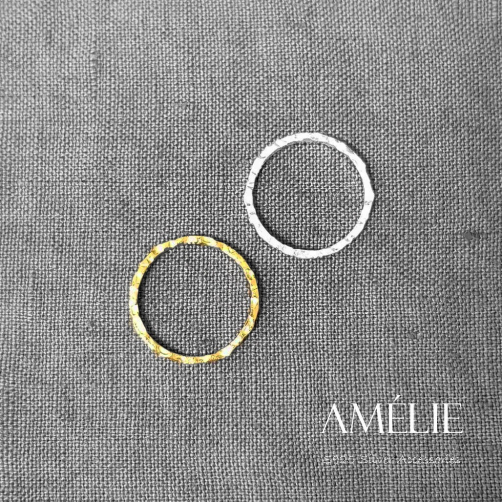 925銀├極簡捶打細戒┤ 細版線戒 百搭 純銀線戒 純銀 戒指 銀戒指 尾戒 食指戒 S925-細節圖2