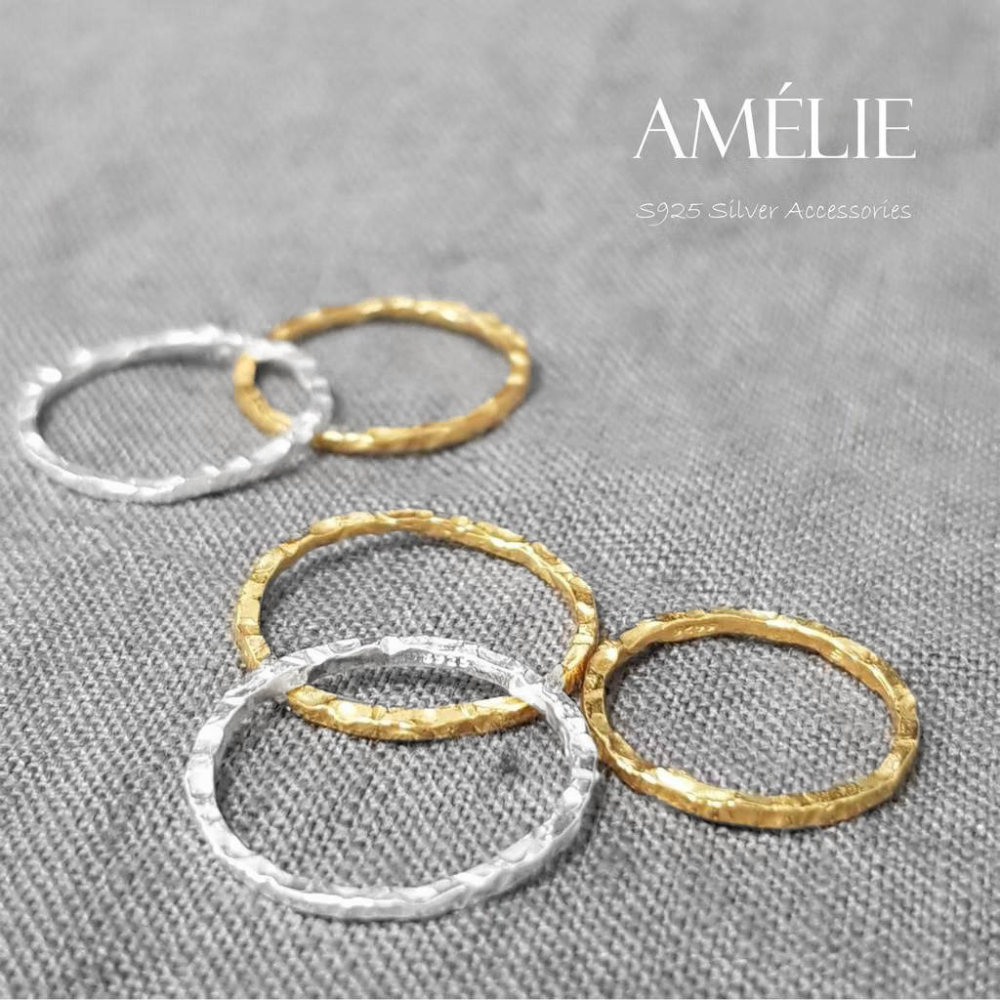 925銀├極簡捶打細戒┤ 細版線戒 百搭 純銀線戒 純銀 戒指 銀戒指 尾戒 食指戒 S925-細節圖3