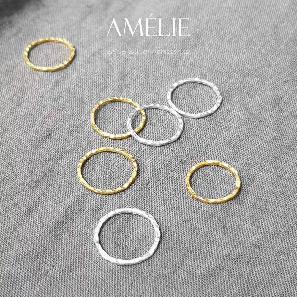 925銀├極簡捶打細戒┤ 細版線戒 百搭 純銀線戒 純銀 戒指 銀戒指 尾戒 食指戒 S925-細節圖5