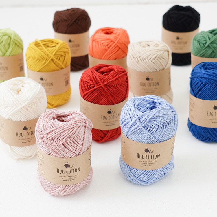 Knitworm Hug Cotton 毛線 Hara Wool 100%純有機棉 並太 日本製 編織 鉤針 棒針-細節圖2