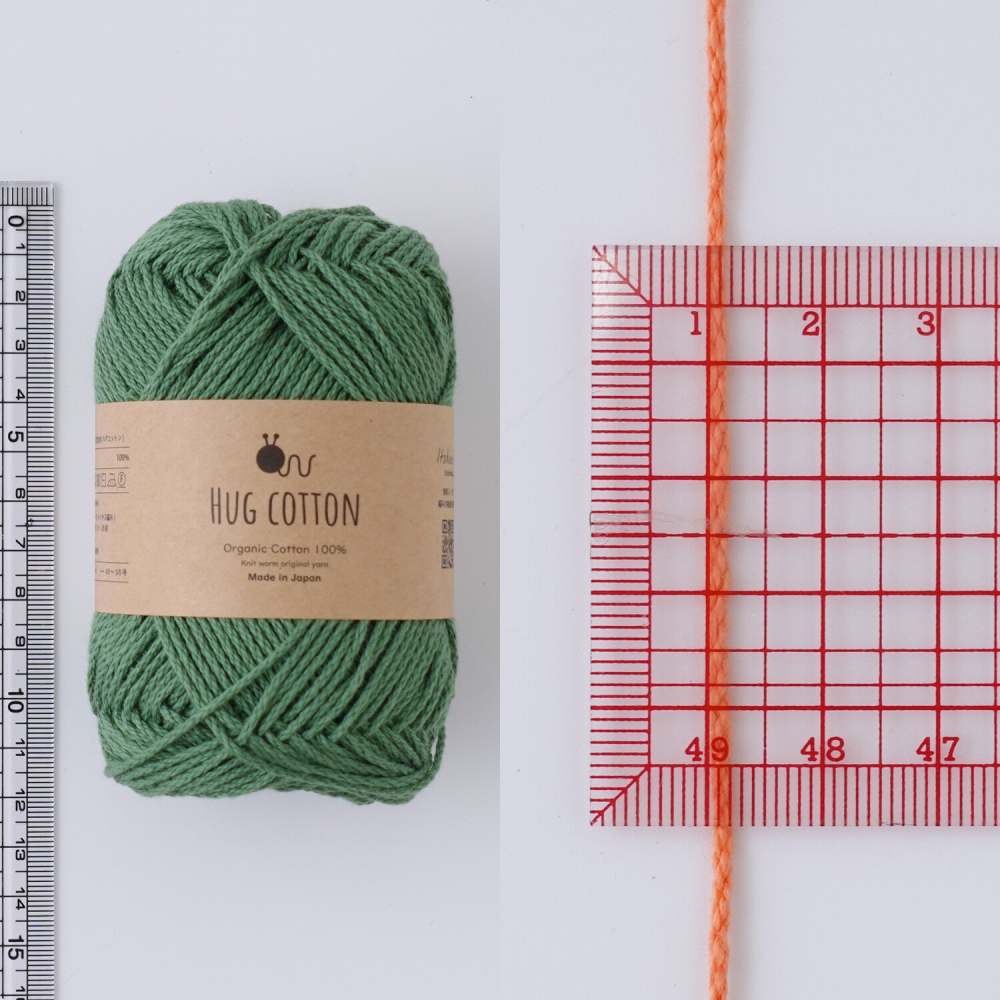 Knitworm Hug Cotton 毛線 Hara Wool 100%純有機棉 並太 日本製 編織 鉤針 棒針-細節圖6