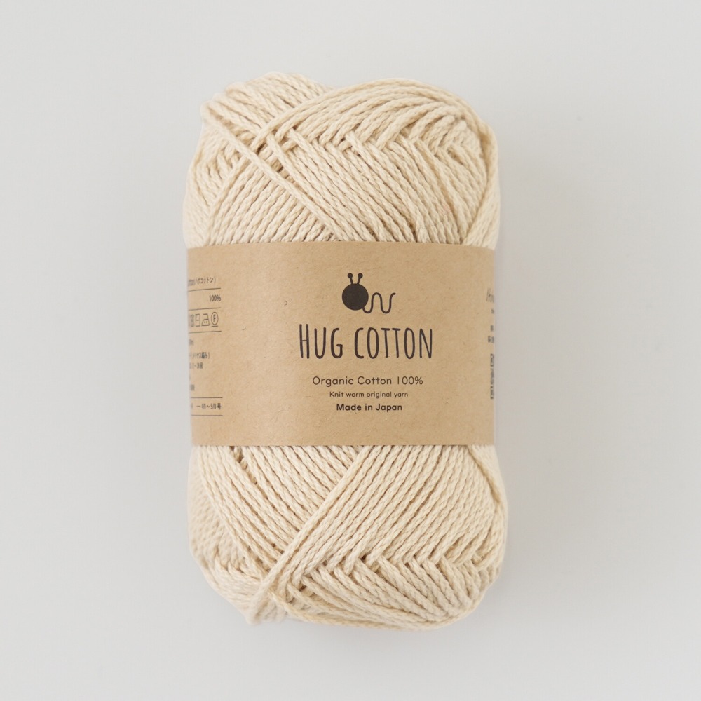 Knitworm Hug Cotton 毛線 Hara Wool 100%純有機棉 並太 日本製 編織 鉤針 棒針-規格圖7