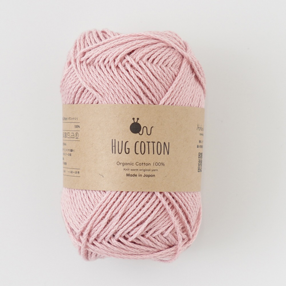 Knitworm Hug Cotton 毛線 Hara Wool 100%純有機棉 並太 日本製 編織 鉤針 棒針-規格圖7