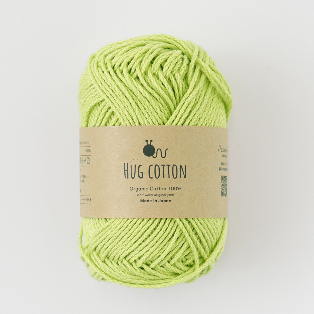 Knitworm Hug Cotton 毛線 Hara Wool 100%純有機棉 並太 日本製 編織 鉤針 棒針-規格圖7