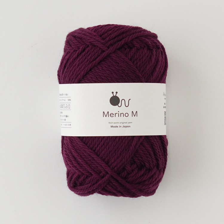 Knitworm Merino M 毛線 100% 美麗諾羊毛 並太 HARA WOOL 編織 鉤針 棒針 日本製-規格圖5