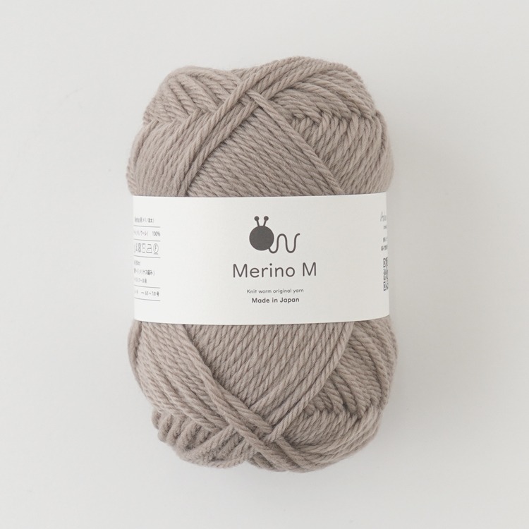 Knitworm Merino M 毛線 100% 美麗諾羊毛 並太 HARA WOOL 編織 鉤針 棒針 日本製-規格圖5