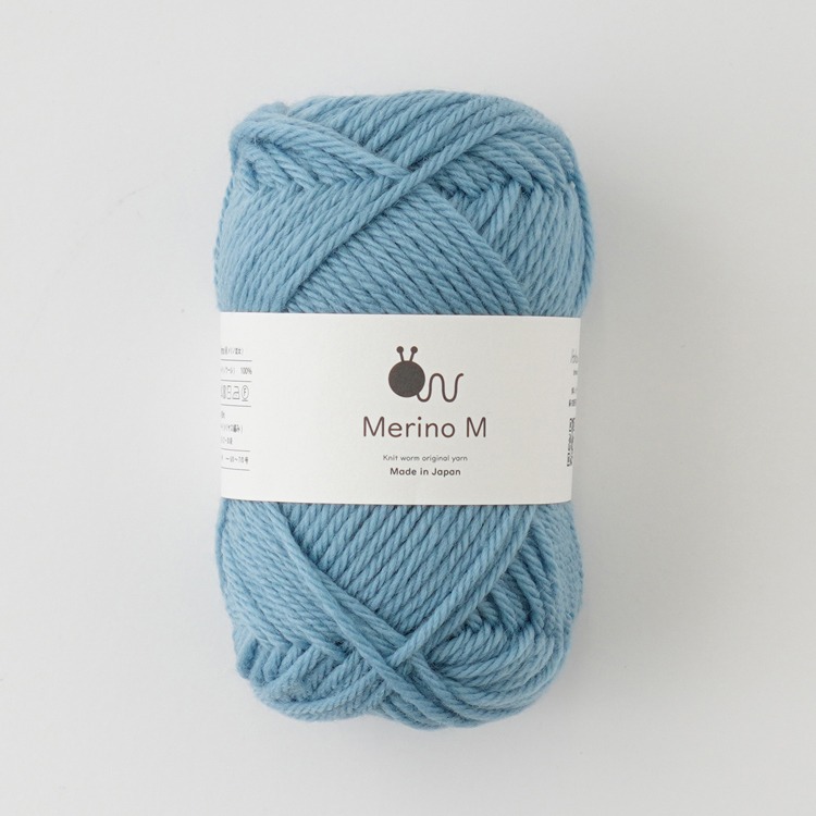 Knitworm Merino M 毛線 100% 美麗諾羊毛 並太 HARA WOOL 編織 鉤針 棒針 日本製-規格圖5