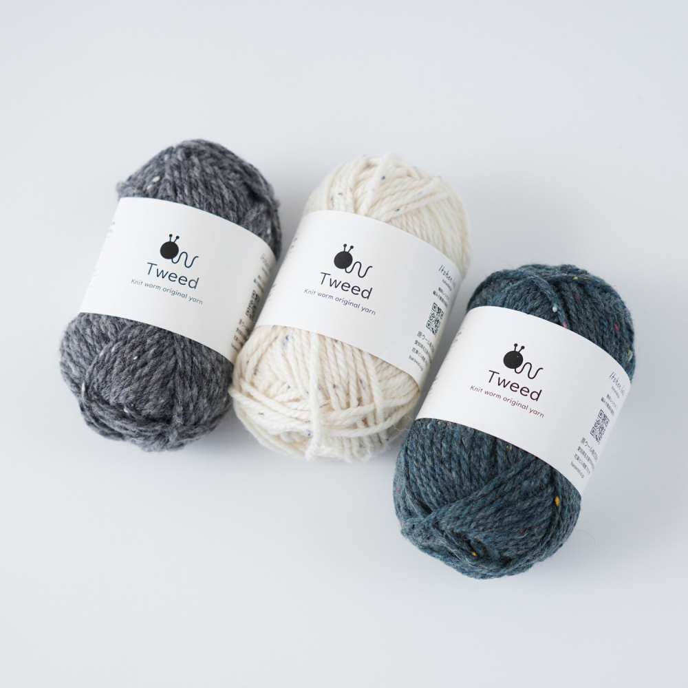 Knitworm Tweed 羊毛混紡 毛線 極太 粗花呢 花羊絨 毛呢 HARA WOOL 編織 鉤針 棒針-細節圖3