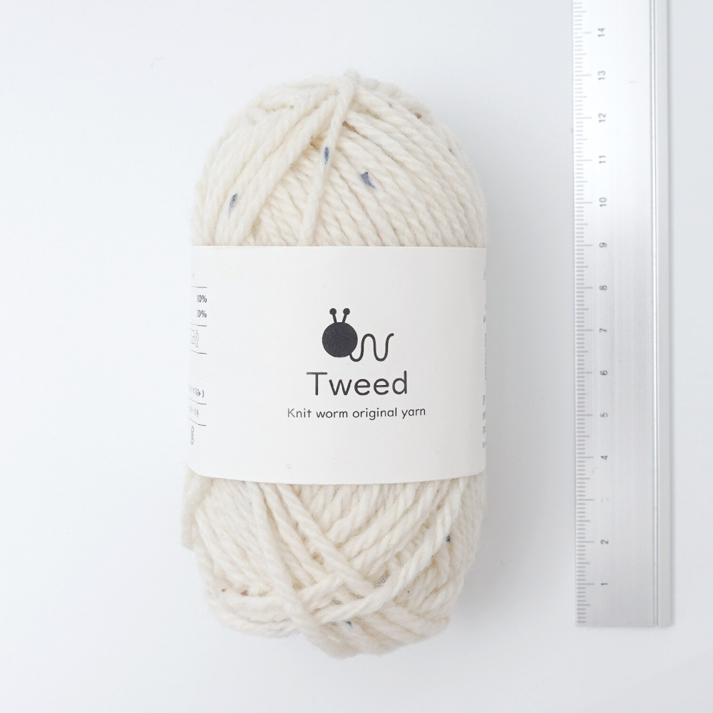 Knitworm Tweed 羊毛混紡 毛線 極太 粗花呢 花羊絨 毛呢 HARA WOOL 編織 鉤針 棒針-細節圖6