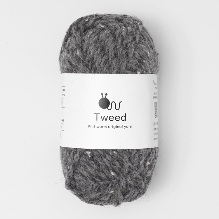 Knitworm Tweed 羊毛混紡 毛線 極太 粗花呢 花羊絨 毛呢 HARA WOOL 編織 鉤針 棒針-規格圖9