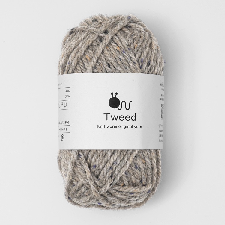 Knitworm Tweed 羊毛混紡 毛線 極太 粗花呢 花羊絨 毛呢 HARA WOOL 編織 鉤針 棒針-規格圖9