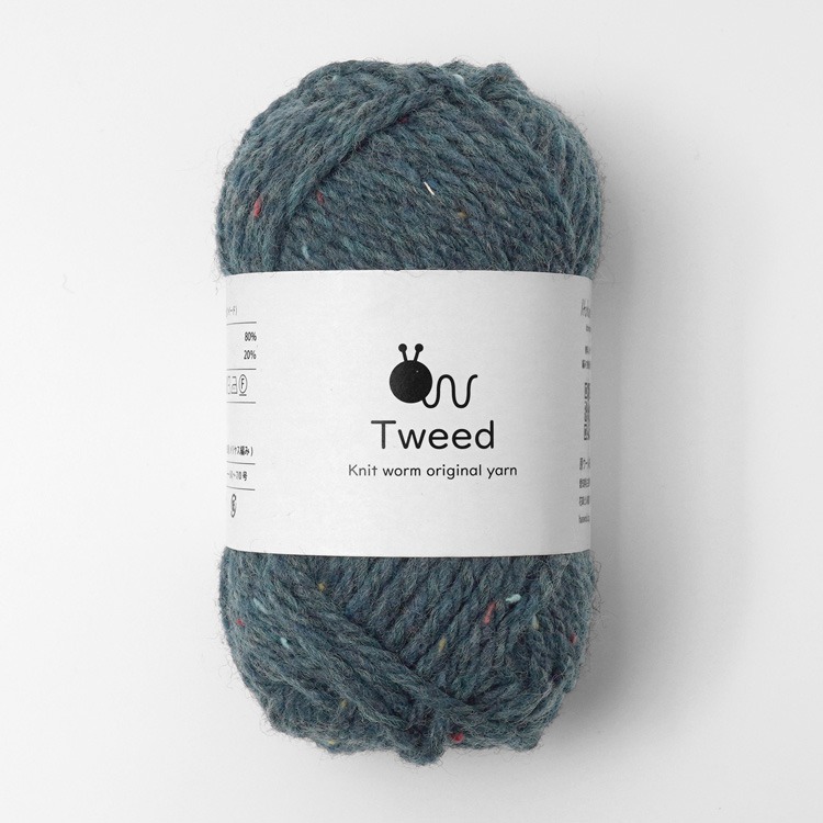 Knitworm Tweed 羊毛混紡 毛線 極太 粗花呢 花羊絨 毛呢 HARA WOOL 編織 鉤針 棒針-規格圖9