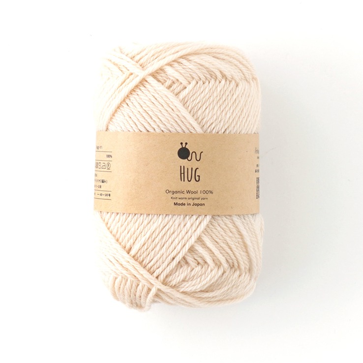 Knitworm Hug 毛線 Hara Wool 100%有機羊毛 合太 日本製 編織 鉤針 棒針-規格圖5