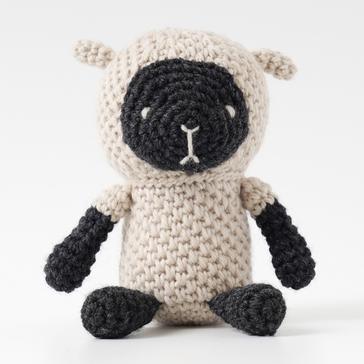 日本 HARA WOOL 黑面綿羊材料包 毛線鉤針 編織材料包 #8-12S Itohenlab. 手作 鉤針 DIY-細節圖2