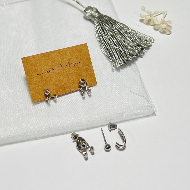 【全新-配件】-個性氣質簡約三種戴法耳環-細節圖3