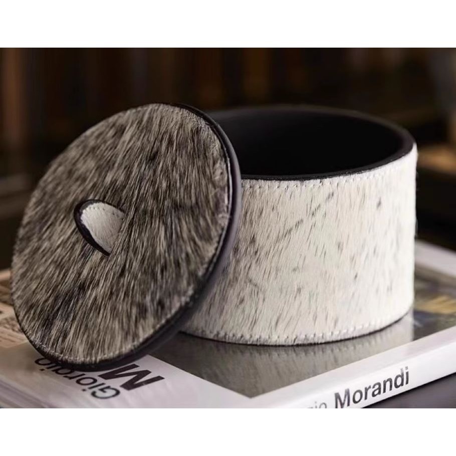 高級天然灰色系馬毛/儲物盒/托盤-細節圖2