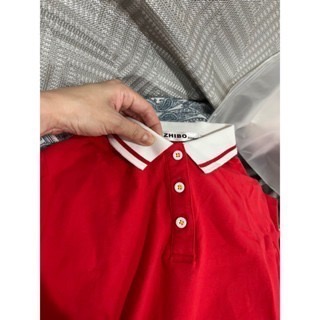 【全新】短袖 紅色POLO衫-細節圖3