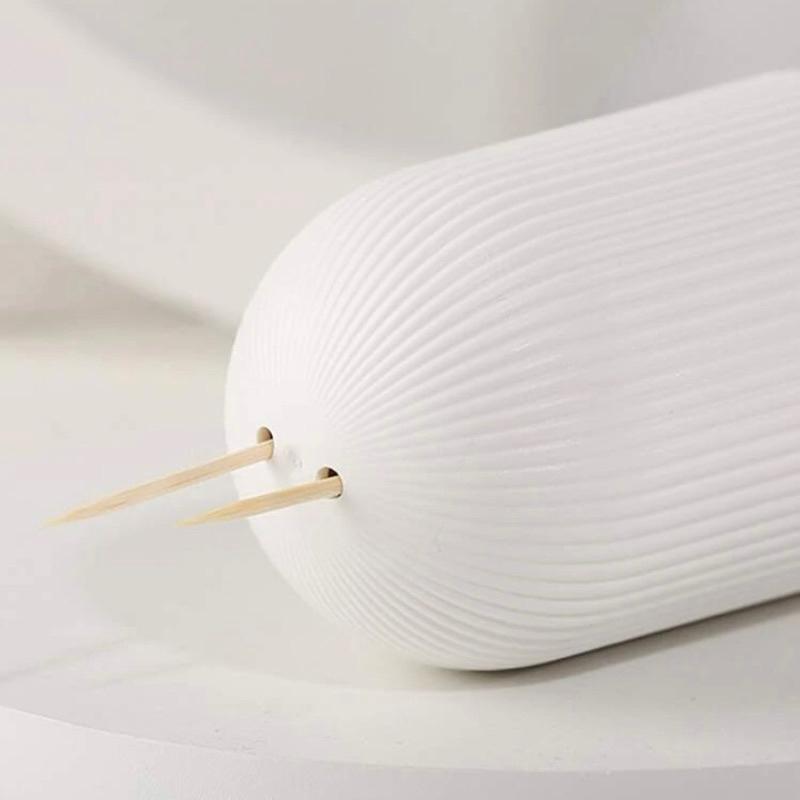 北歐ins風 白色簡約設計1入組塑膠牙籤筒 牙籤收納盒-細節圖5