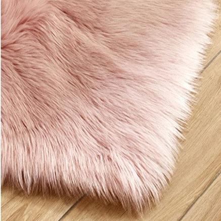 心形粉色毛茸茸地毯/腳踏墊 可愛地毯 毛絨地毯 地墊-細節圖2