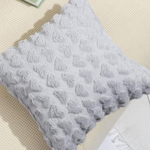 愛心圖案枕頭套(不附帶枕頭芯)1入組 現代簡約風抱枕枕套 方形抱枕 靠背枕 沙發抱枕-細節圖9