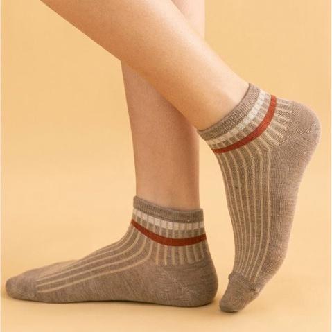 (超值10雙組)條紋船襪 基本款短襪 女襪 包色10雙組-細節圖3