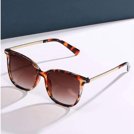 玳瑁色豹紋色框架太陽眼鏡 時尚百搭墨鏡-細節圖3