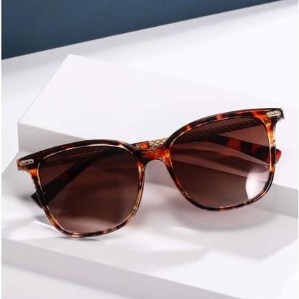 玳瑁色豹紋色框架太陽眼鏡 時尚百搭墨鏡-細節圖4