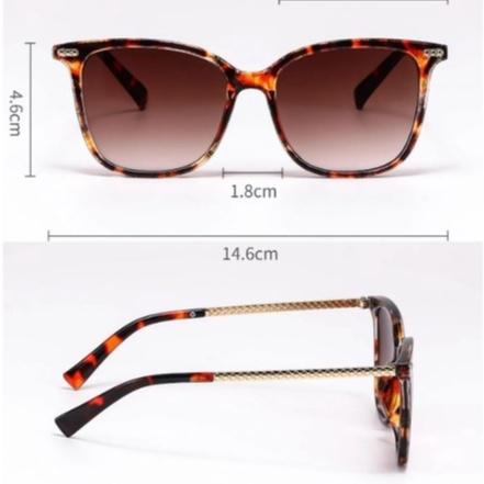 玳瑁色豹紋色框架太陽眼鏡 時尚百搭墨鏡-細節圖9