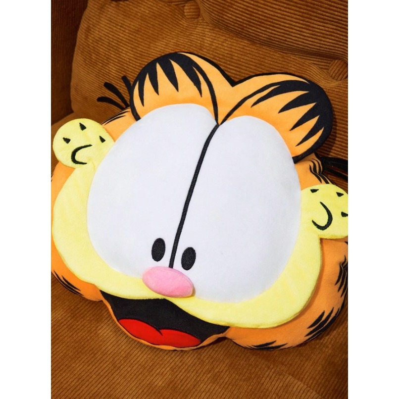 正版聯名 GARFIELD加菲貓 可愛卡通毛絨抱枕 靠墊-細節圖3