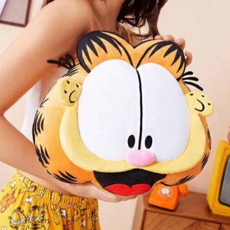 正版聯名 GARFIELD加菲貓 可愛卡通毛絨抱枕 靠墊-規格圖6