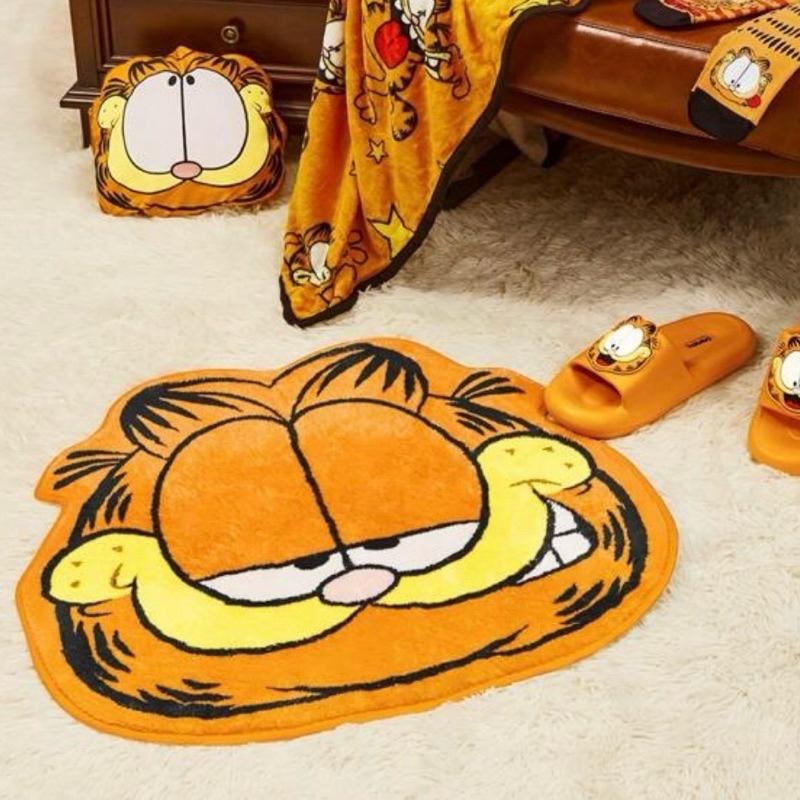 正版聯名 GARFIELD加菲貓 可愛卡通全身圖案毛絨地毯 地墊-細節圖2