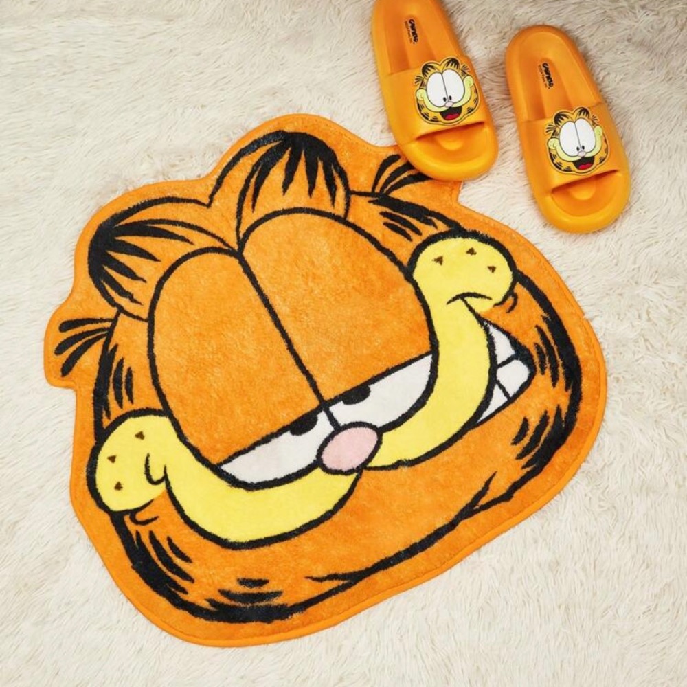 正版聯名 GARFIELD加菲貓 可愛卡通全身圖案毛絨地毯 地墊-規格圖9