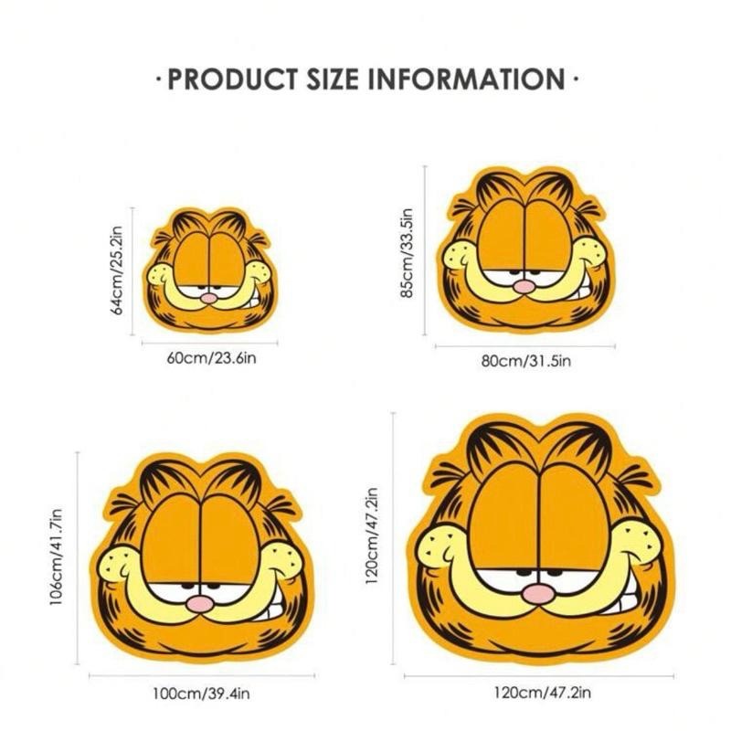 正版聯名 GARFIELD加菲貓 可愛卡通毛絨地毯 地墊-細節圖8