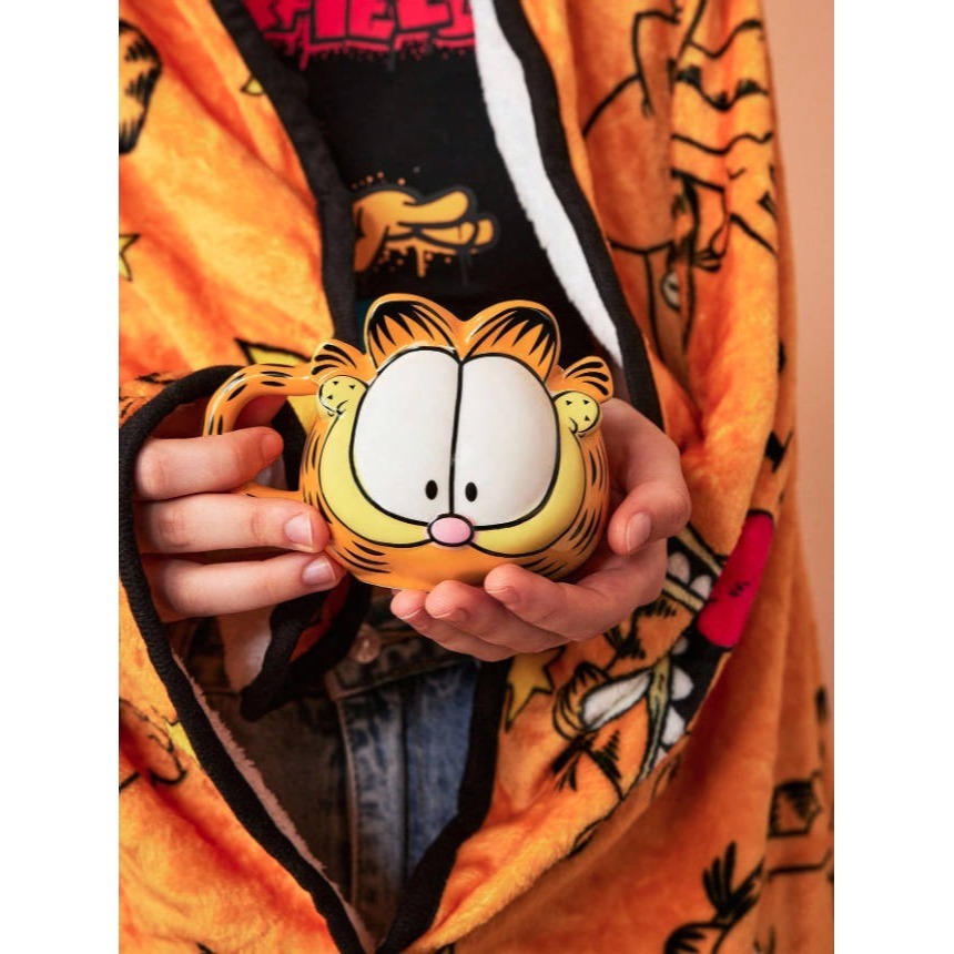 正版聯名 GARFIELD加菲貓 卡通圖案馬克杯 陶瓷杯 水杯 杯子-規格圖9