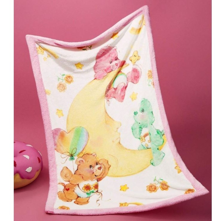 正版聯名 彩虹熊Care Bears 心形印花珊瑚絨毯 法蘭絨毯 毯子-規格圖8