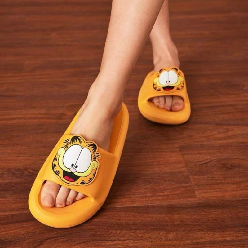 正版聯名 GARFIELD加菲貓 卡通圖案家居拖鞋 室內拖鞋-細節圖5