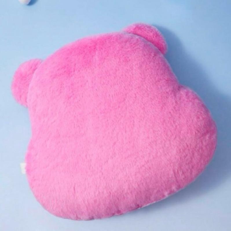 正版聯名 彩虹熊Care Bears 心形泰迪熊枕頭-細節圖8