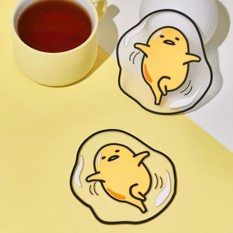 正版聯名 蛋黃哥Gudetama 可愛趣味杯墊 餐墊1入-細節圖2